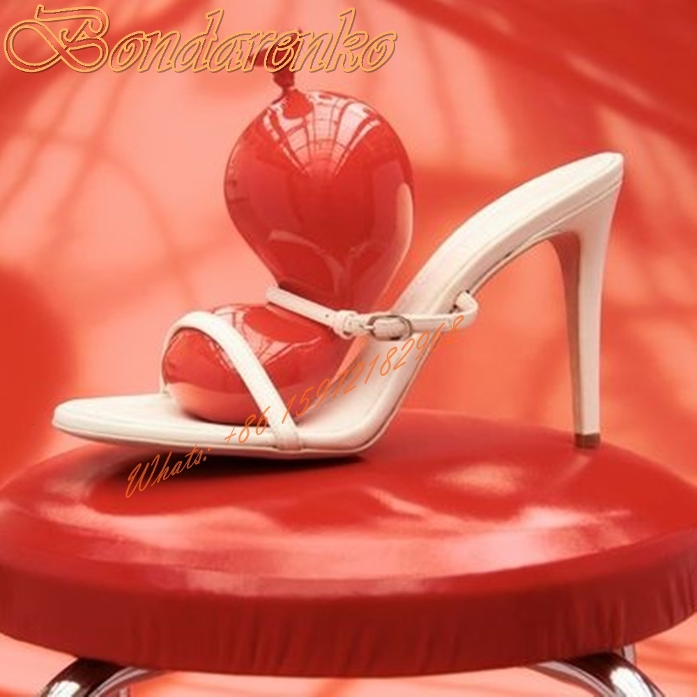 Sandals Pre Sale Balloon Straps Sandals Open Toe Holllow Stiletto Heels Slip On Solid Summer Sexy Sandals Party Dress Designer Shoes 230418