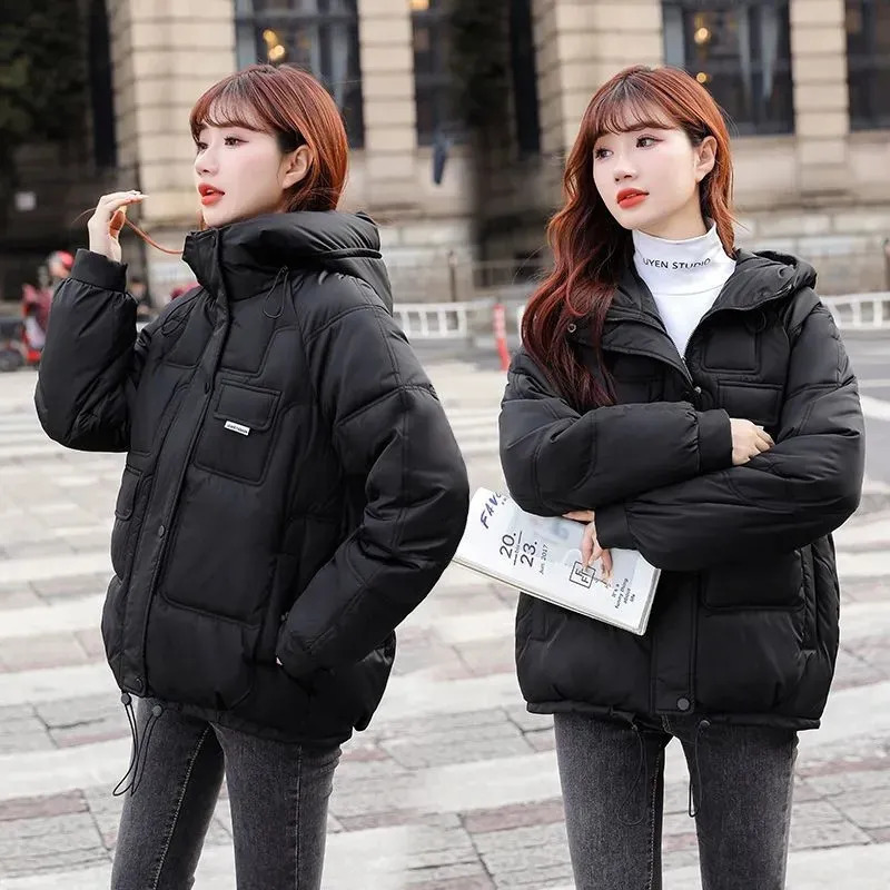 Women's Down Parkas 2023 Winter Jacket Thicken Overcoat Parka Cotton Coat Bread Clothes Korean Version Loose Outwear 231117