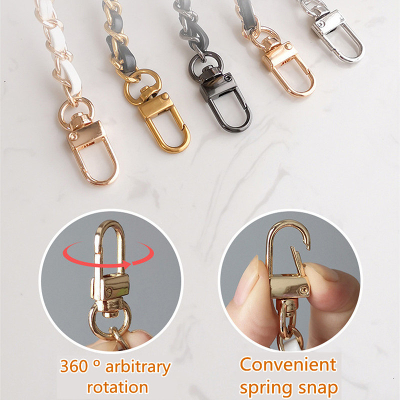 Bag Parts Accessories Bag Accessories Bag Chain DIY PU Leather Metal Bag Strap Adjustable Shoulder Belt Chic Golden Ball for Crossbody Replacement 230