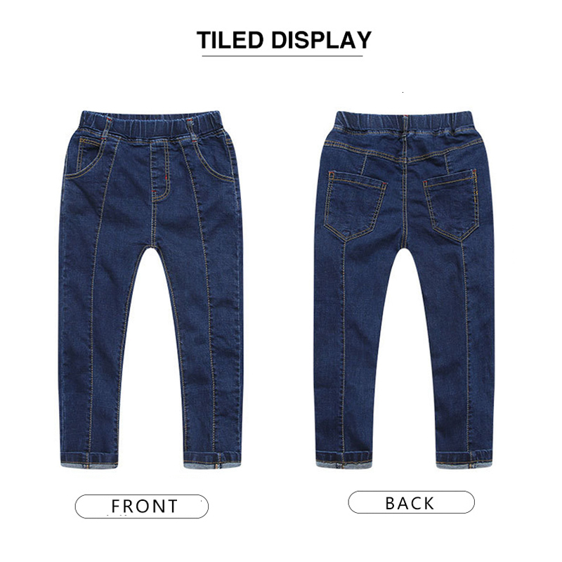 Jeans IENENS 5-11Y Young Fashion Denim Long Pants Boys Slim Straight Jeans Boy Casual Trousers Kids Baby Children Classic Bottoms 230418
