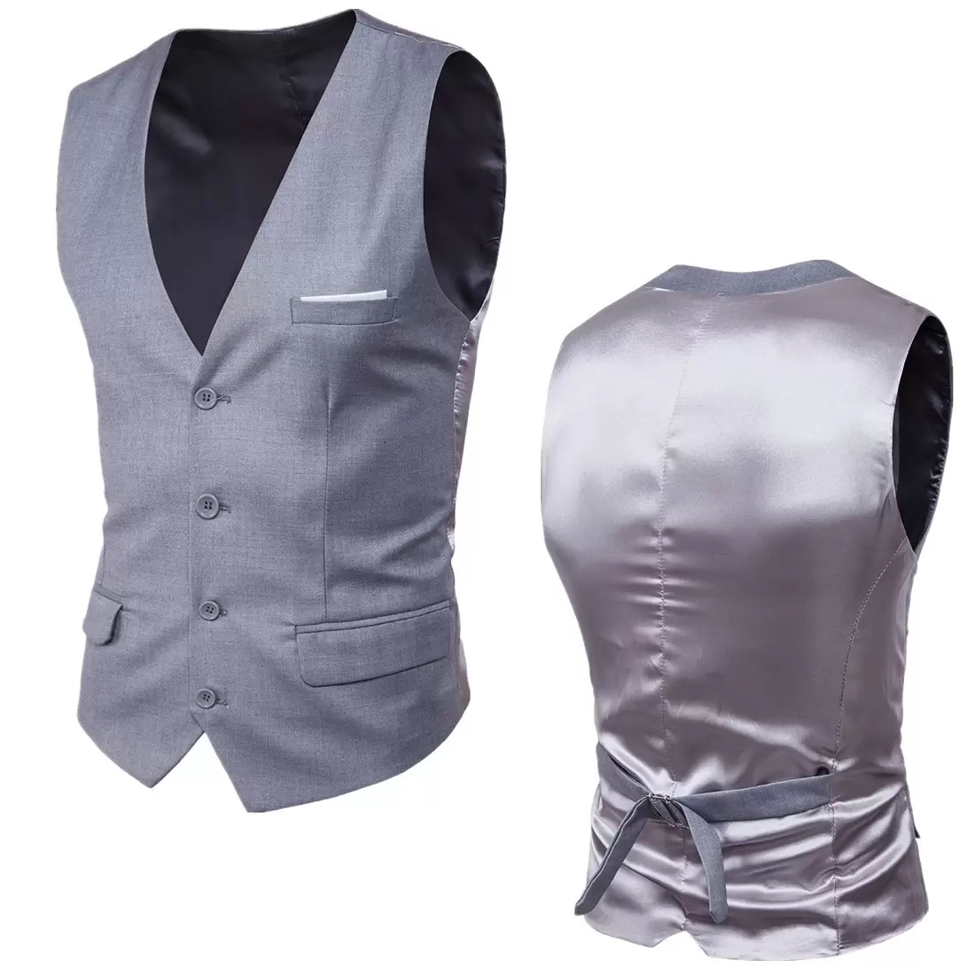 Men's Vests High Quality Men Suit Vest Waistcoat Business Casual Slim Groom Groomsman Wedding Men's Dress Blazer Vests 9 Colors Formal Party
