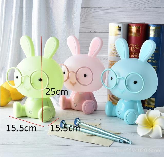 Lamps Shades Cartoon Rabbit Lamp Cute Animal Led Children Baby Kids Room USB Led Night Lights Christmas Gift Bedside Decor Home Night Lamp 230418