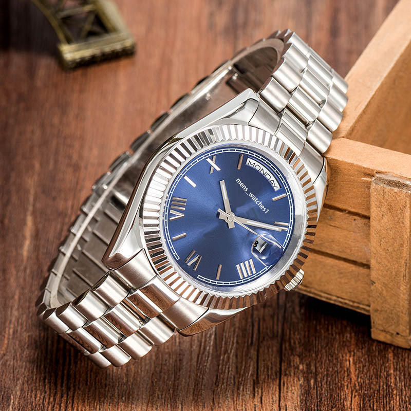 Montre de luxe Mens Watches 41mm Automatic Movement full Stainless Steel Watches 2813 Mechanical Wristwatches waterproof Luminous