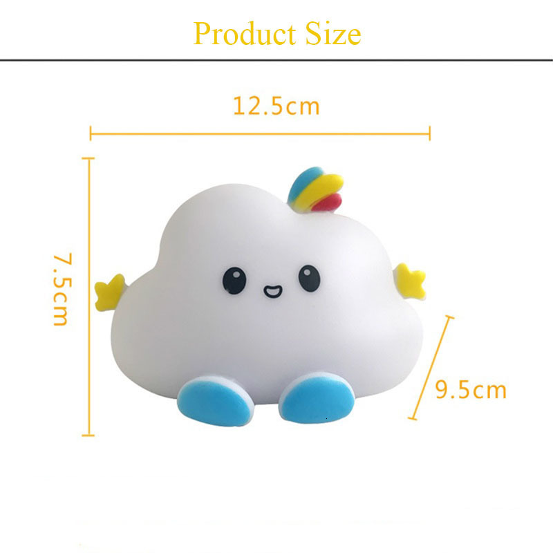 Lamps Shades Baby Night Light Cloud Moon light Cute Kids Night Lights Bedroom Decor Kawaii Silicone Cute Lamp Battery Powered Christmas Gifts 230418