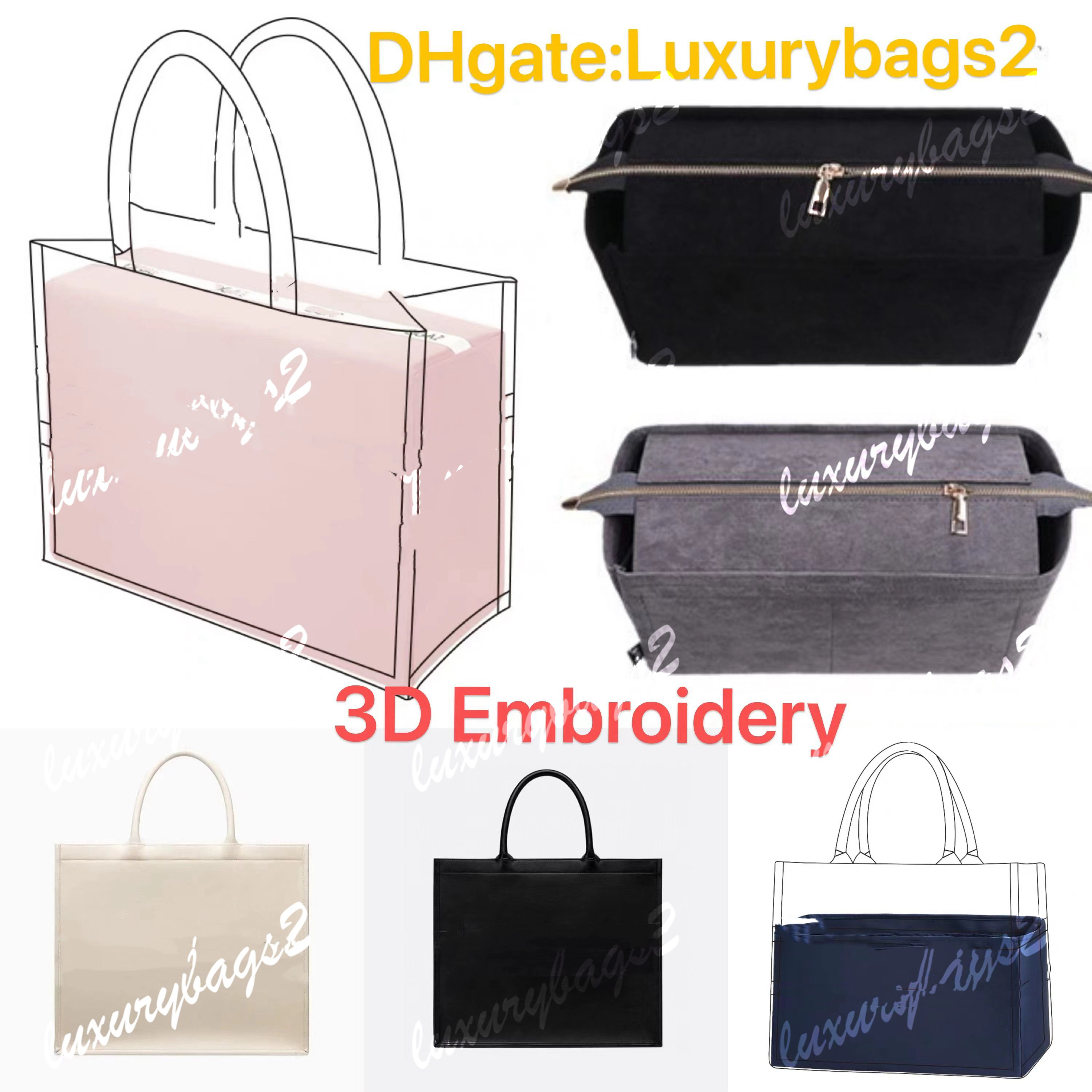 Luxurys Designers Totes Large Tote Bag Embroidery 3D Three-dimensional Tiger Pattern Capacity 36cm 41cm Luxury Big Brand Shopping Bag Handbag Handmade