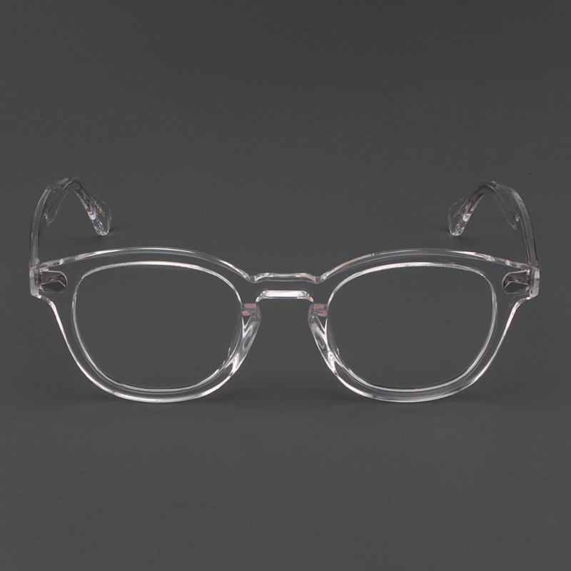 Vintage Johnny Depp Computer Glasses Transparent Acetate Optical Eyeglass Frames 4