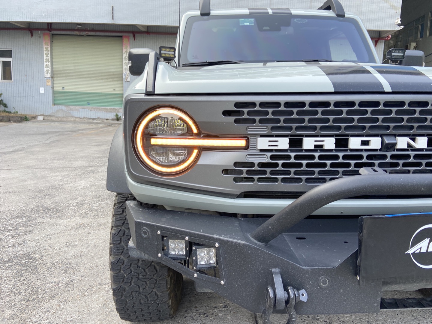 LED Headlight Bulbs for Ford Bronco Raptor 2021-2023 Daytime Running Lights Headlights High Version Assembly Upgrade