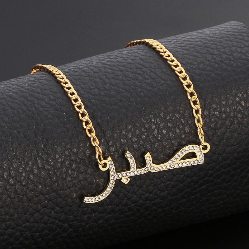 Diamond Name Necklace Custom Handwritten Personalized Crystal Pendant for Women Zirconia Gifts 220716