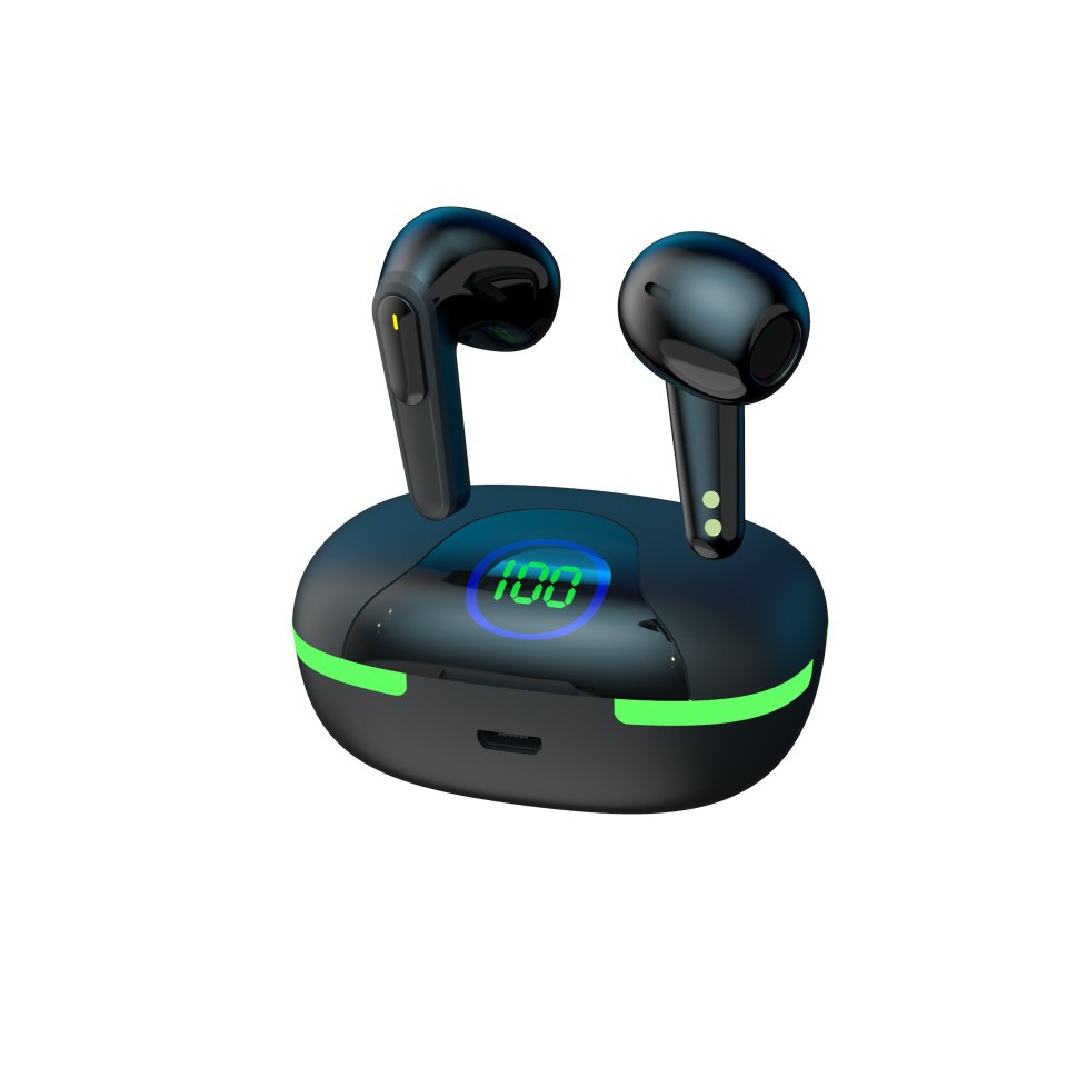 PRO80 Wireless Bluetooth Headset Stereo Bluetooth Headphones TWS5.1 Intelligent Touch LED Digital Display Cool Breath Light Game