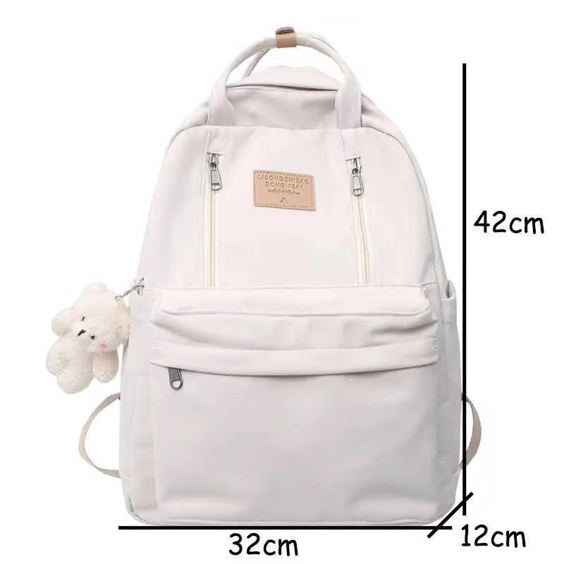 Backpacks Many Pockets Canvas Casual Backpack For Men High Quality College Schoolbag Teenage Laptop Backpacks Unisex Simple School Bag New W0418