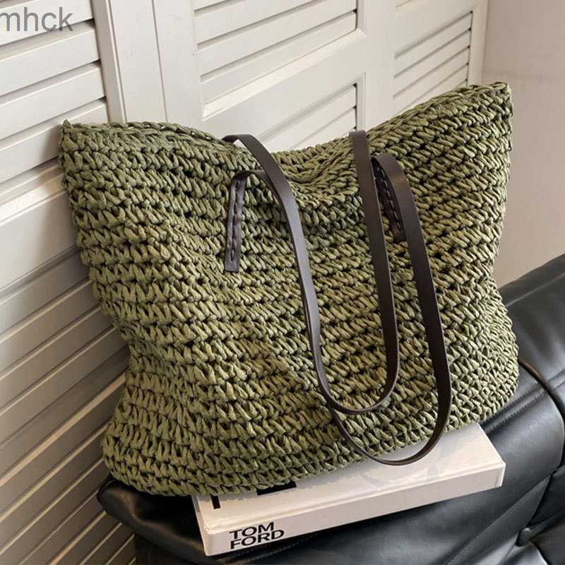 Storage Bags Women' Woven Green Straw Tote Bag Large Capacity Rattan Beach Summer Shoulder Bag Knitted Shopping Pack Handmade Carry Handbags
Storage Bags Women' Woven Green Straw Tote Bag Large Capacity Rattan Beach Summer Shoulder Bag Knitted Shopping Pack Handmade Carry Handbags