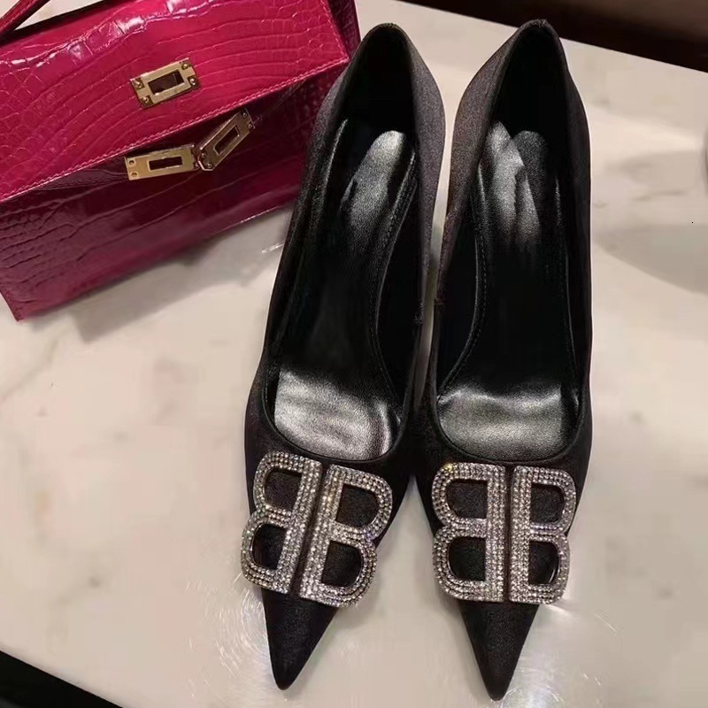 Dress Shoes Female Flock Flats Pointy Shoes with Sequined Buckle Soft Ballet Slip-Ons Spring Footwear Max Size 48-33 Leopard Printed Black 230410