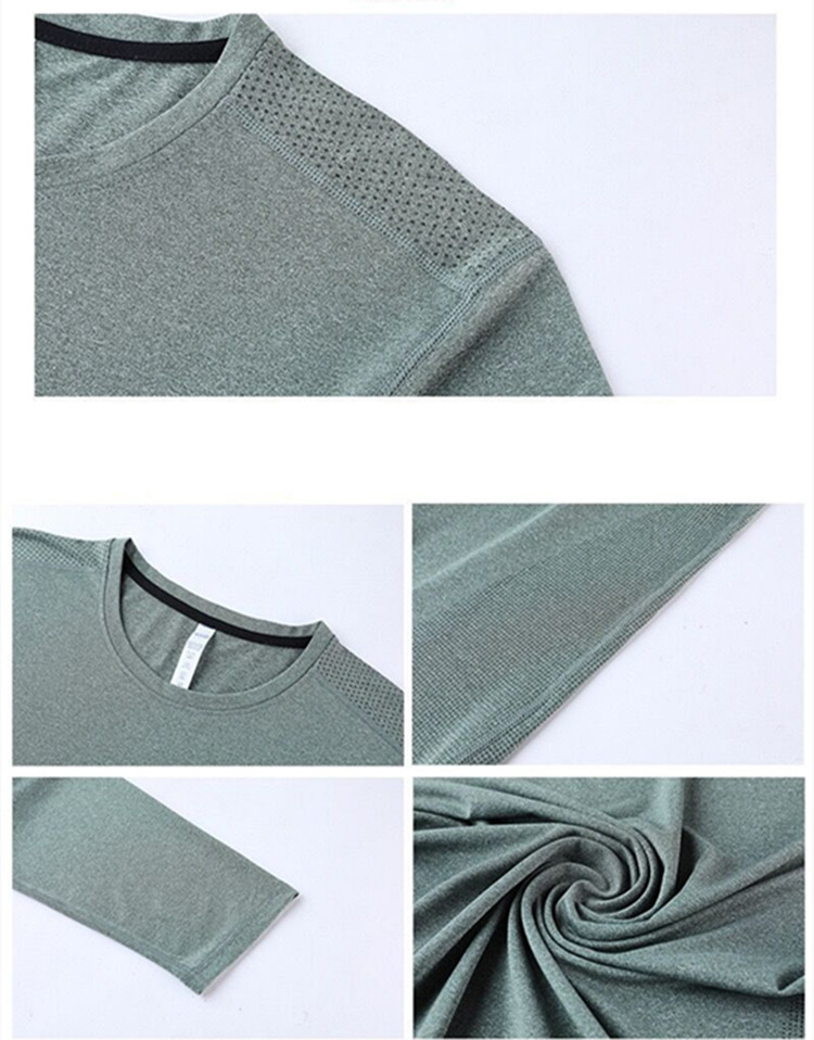 Men Yoga Outfit Sports Long Sleeve T-shirt Mens Sport Style Shirts Training Fitness Clothes Training Elastic Quick Dry Sportwear Top Plus Size 5XL New