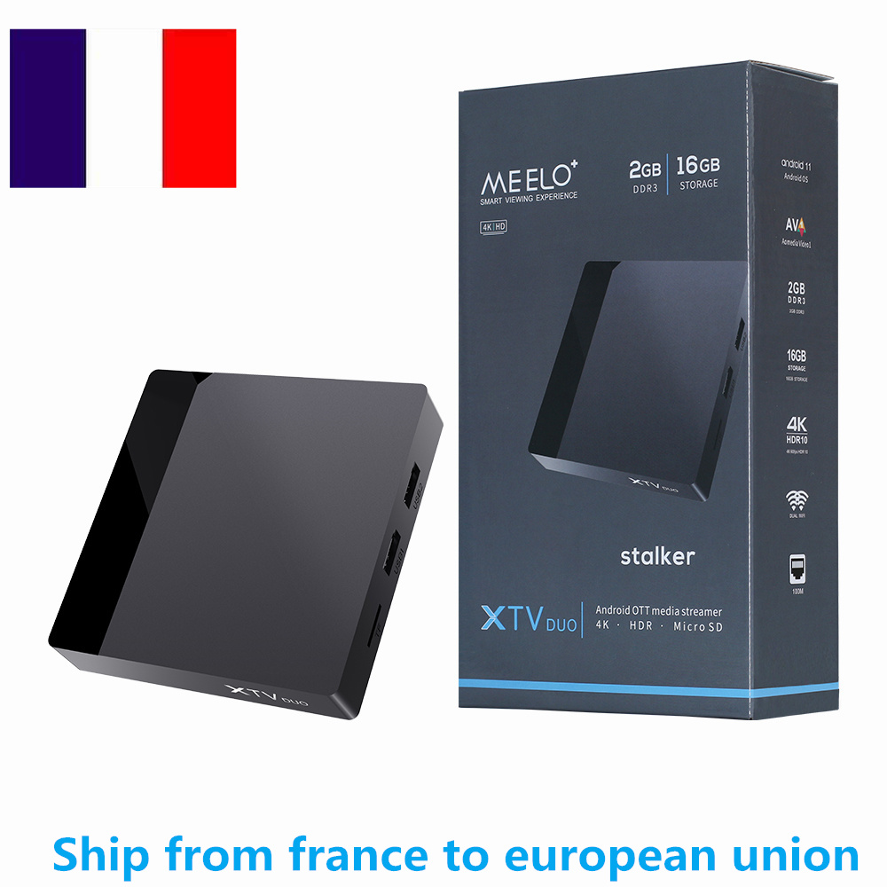 Ship From France XTV DUO Android 11 Stalkermac 2G 16G S905W2 4K AV1 FOR 9 PCS OF IR AND 4 PCS BT VOICE