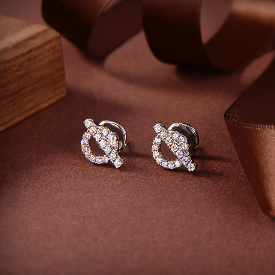 finesse earrings charm h for woman stud designer brass gold plated dia t0p advanced materials official reproductions classic