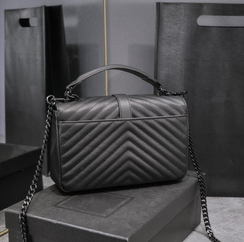 Genuine Leather Woman tote bag with box handbag Shoulder bag handbags women chain Fashion Designer