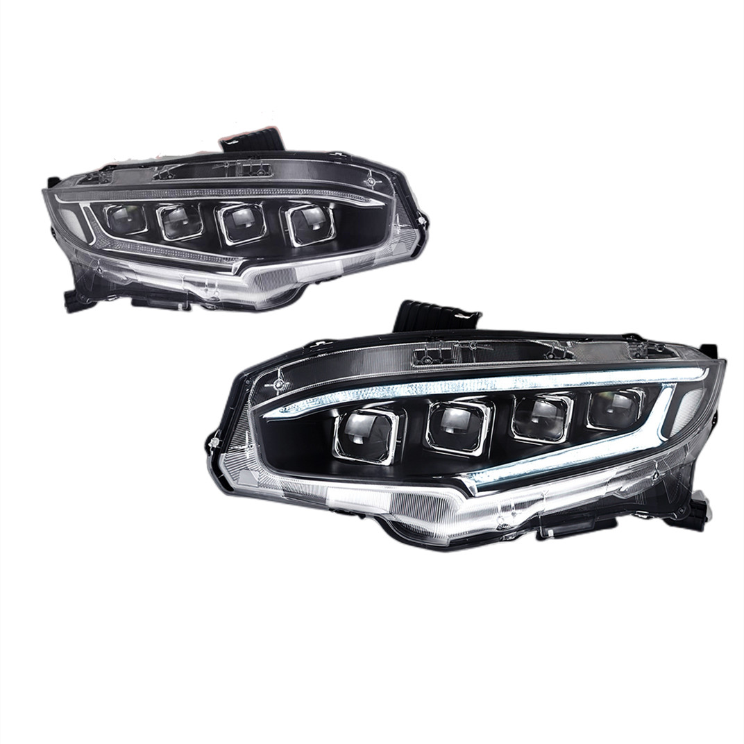 Car Styling Headlights For HONDA ACCORD 10th 20 18-2022 Upgrade 4 Lens LED Headlight DRL Dynamic Turn Signal Lights