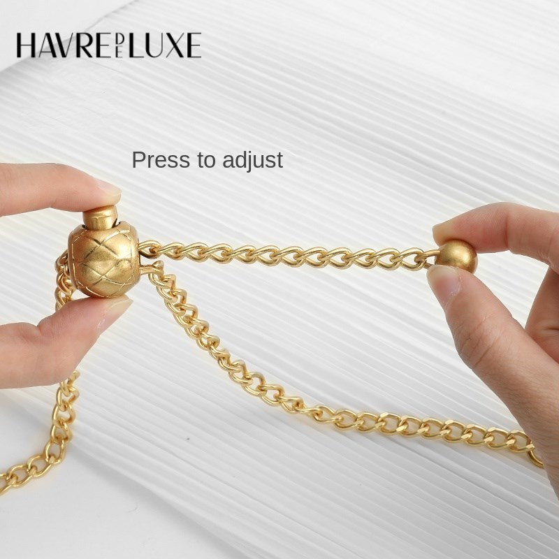 Bag Parts Accessories Small Golden Balls chain bag chain metal Non-fading adjustable length strap high-end shoulder strap single-purchase accessories 