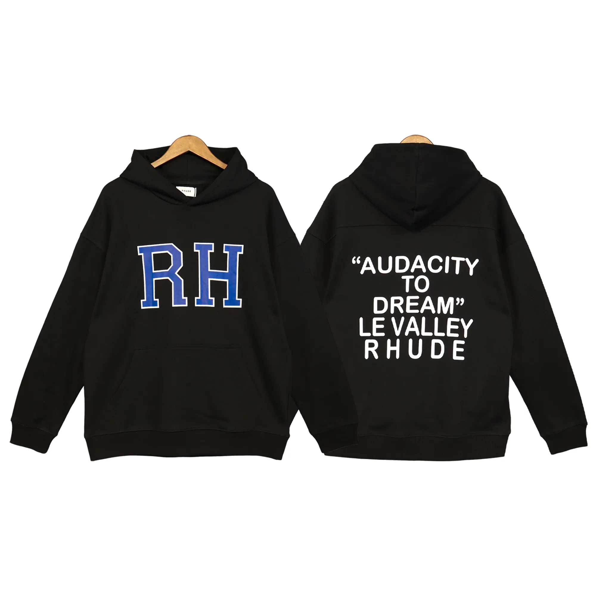 Rhude hoodie designer mens Hoodie Letter Print Loose Long Sleeve Hoodies Fashion Sports Hoodie for men women High Quality Luxury Brand Sweatshirt US Size