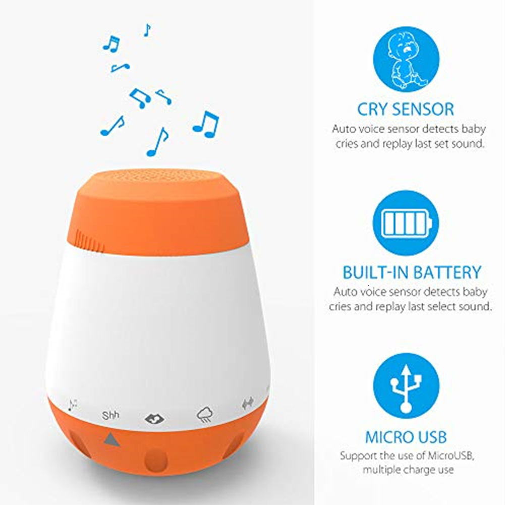 Baby Monitor Camera Smart Music White Noise Voice Sensor Rechargeable Baby Infants Therapy Sound Machine Sleep Soother Portable 230418