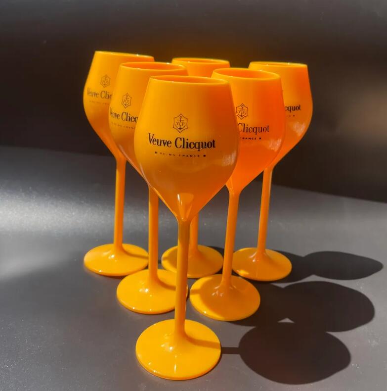 Wine Glasses 6Pcs Veuve Yellow Label Polycarbonate Clicquot Champagne Flutes Coupes Wisky Cups6361734 Drop Delivery Home Dhokp