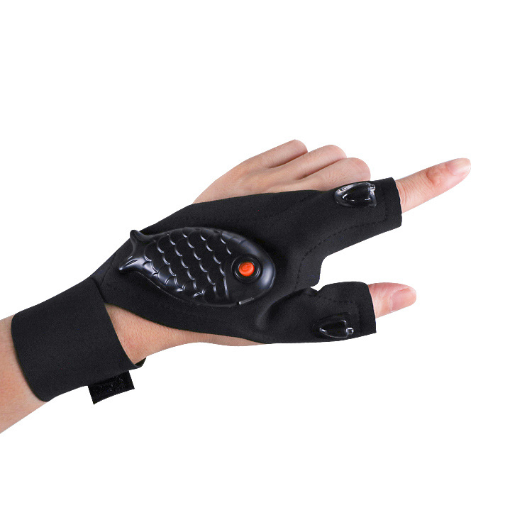 Car Repair Kits Rechargeable Flashlight Gloves Universal Fingerless Gloves LED Lighting Repair Finger Lamp For Outdoor Night Fishing Camping Hiking To