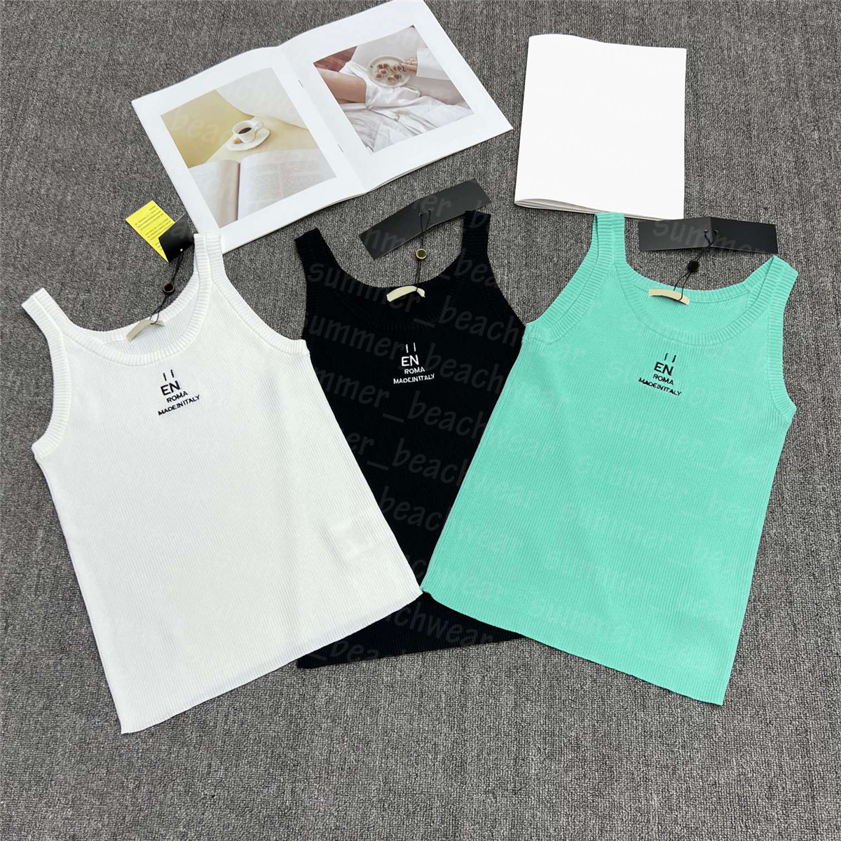 Design Embroidered T Shirt Women Knitted T Shirts Summer Knitting Tees Sport Tank Tops Knitted Top, White
Design Embroidered T Shirt Women Knitted T Shirts Summer Knitting Tees Sport Tank Tops Knitted Top, White