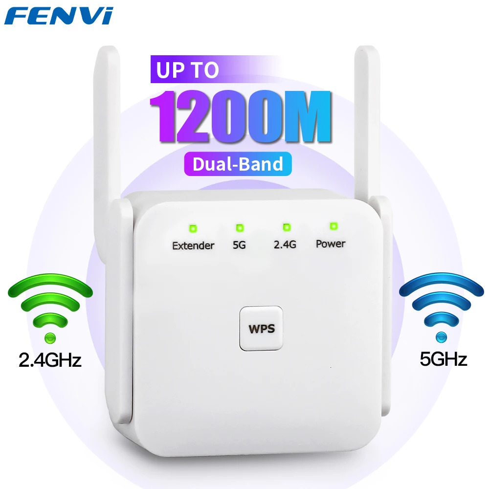 Routers 5Ghz WiFi Repeater AC1200 Wi Fi Booster Extender Amplifier 2 4G 5GHz Signal Long Range Network Access Point 231117