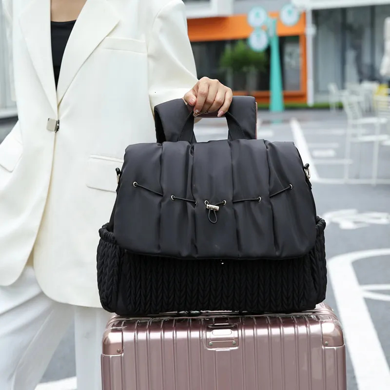 Diaper Bags Nylon Cloth Waterproof Antifouling Large Capacity Portable Multifunctional Mother Backpack Double Baby Bag 231117