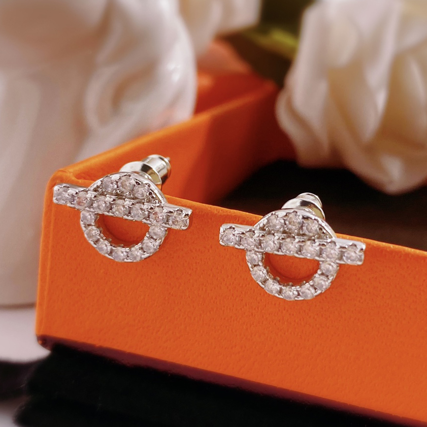 finesse earrings charm h for woman stud designer brass gold plated dia t0p advanced materials official reproductions classic