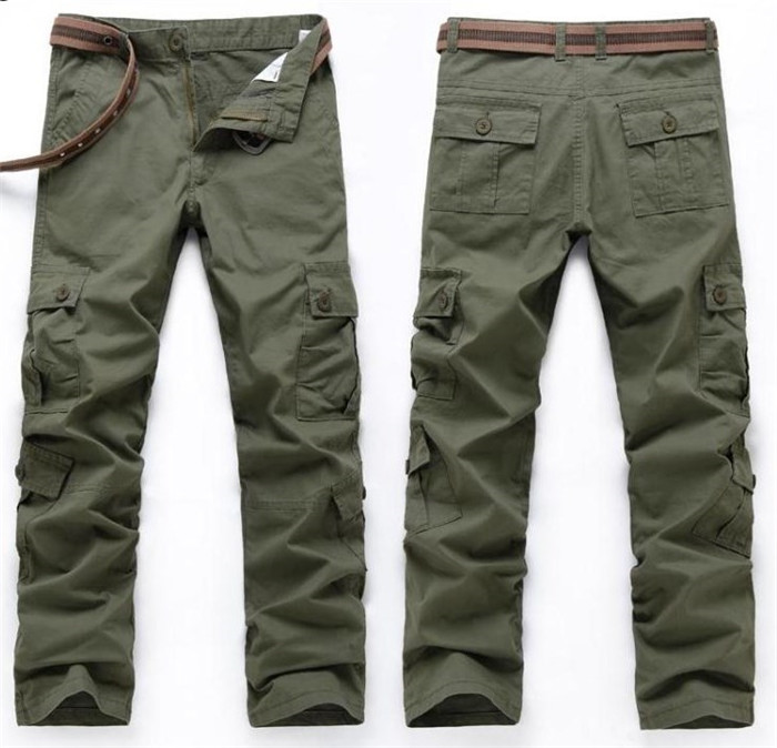 Men's Pants High Quality Khaki Casual Pants Military Tactical Joggers Camouflage Cargo Pants Multi-Pocket Fashions Black Army Trousers
