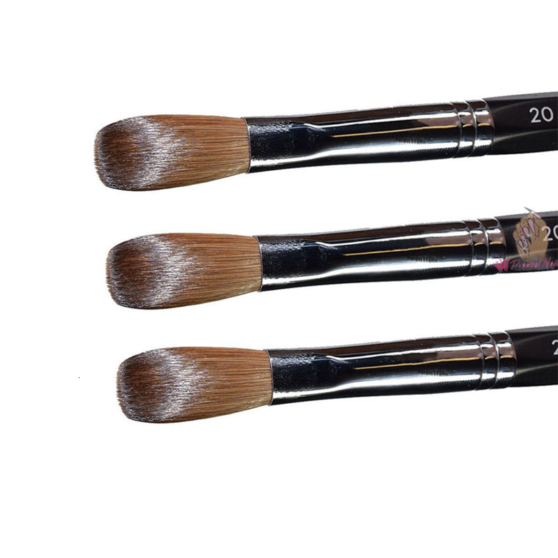 Nail Brushes 100% Pure Kolinsky Acrylic Brush Crimped Black Wooden Handle Liquid Powder for Manicure Tools Size 14 16 230417