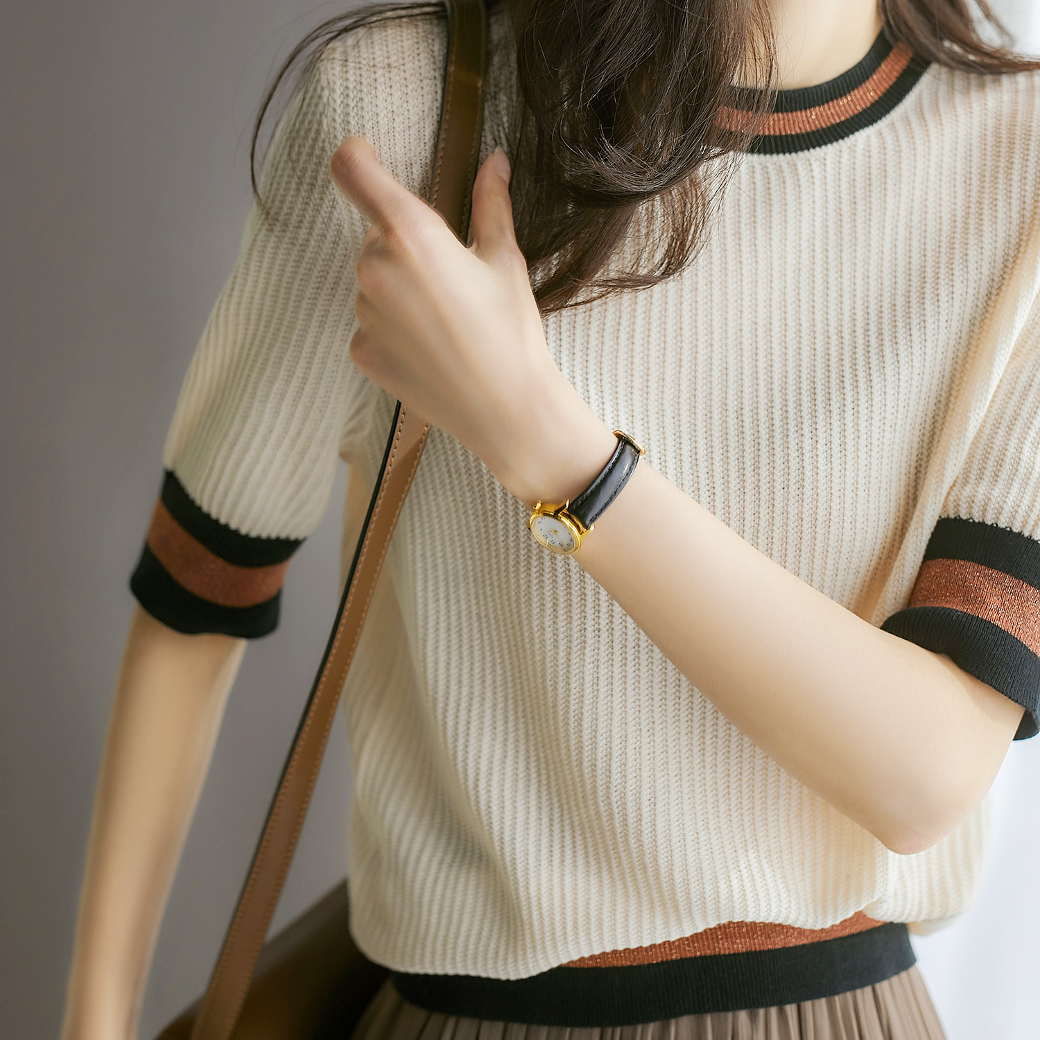 Women's T-Shirt BOBOKATEER Elegant Tshirt Women Summer Tops Mujer Camisetas Woman Tee Shirt Knitted Clothing Haut Femme T-shirty Damskie 230418