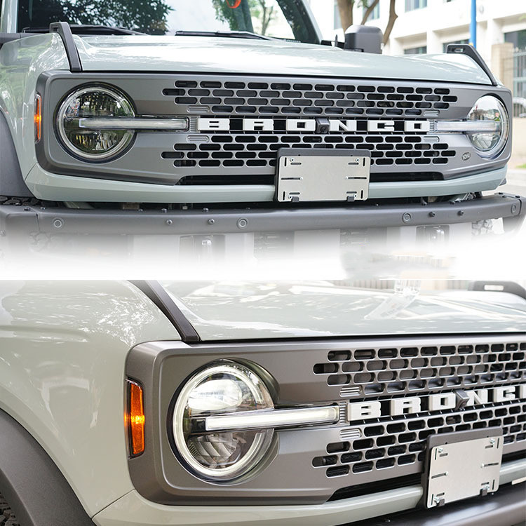 LED Headlight Bulbs for Ford Bronco Raptor 2021-2023 Daytime Running Lights Headlights High Version Assembly Upgrade