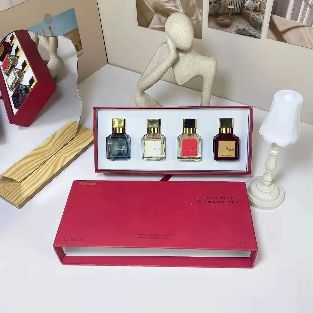 Luxury Woman Perfume Fragrance Gift Set Rouge 540 Perfumes 4 Bottles 30ml EDP Eau De Parfum Spray Long Lasting Famous Clone Sexy Perfumes Designer Cologne Wholesale
Luxury Woman Perfume Fragrance Gift Set Rouge 540 Perfumes 4 Bottles 30ml EDP Eau De Parfum Spray Long Lasting Famous Clone Sexy Perfumes Designer Cologne Wholesale