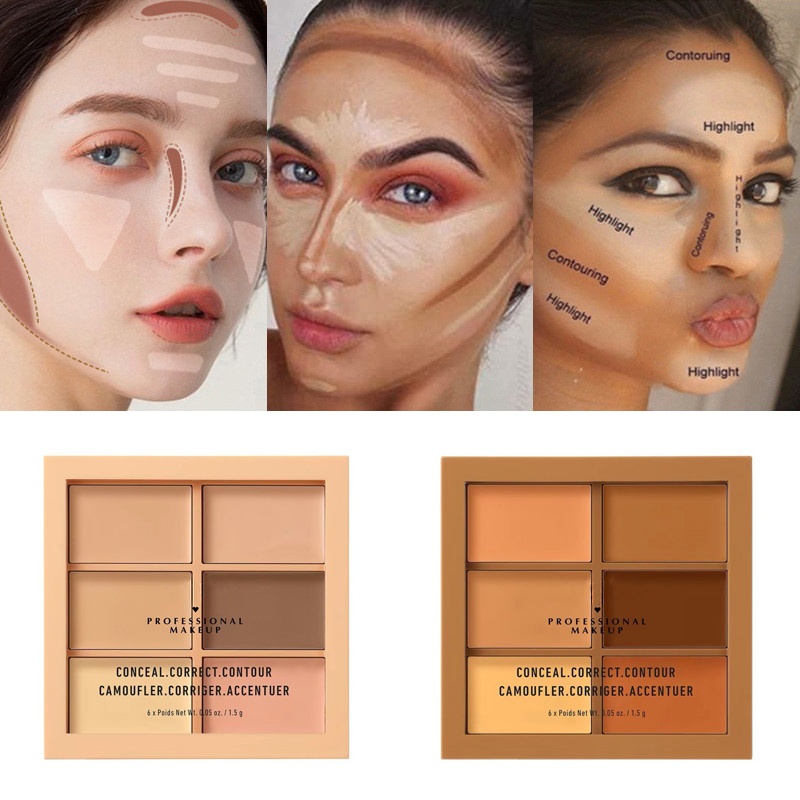 Brand 6 Colors Eye Concealer Highlighter Corrector Powder Palette Contouring Highlighter Bronzer Face Makeup Powder, Mixed color
Brand 6 Colors Eye Concealer Highlighter Corrector Powder Palette Contouring Highlighter Bronzer Face Makeup Powder, Mixed color