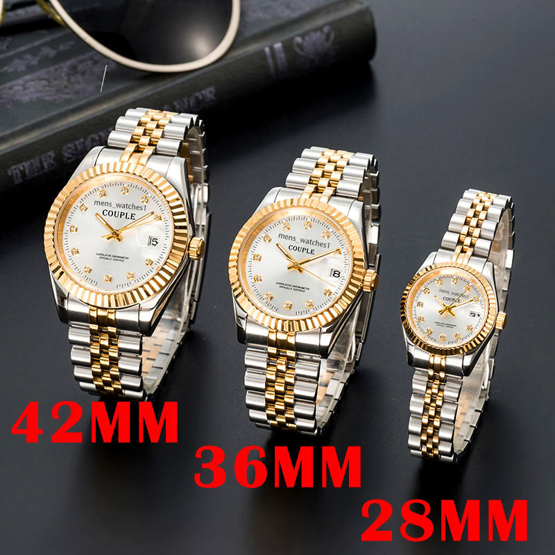mens automatic gold Mechanical Watches women dress full Stainless steel Sapphire waterproof Luminous Couples Wristwatches