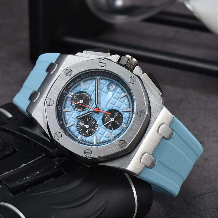 Luxury Mens women Automatic Quartz movement Wristwatches Waterproof oak hexagon Watches Cool Men Watch Fashion Sports Stainless Steel Calendar Men Watch