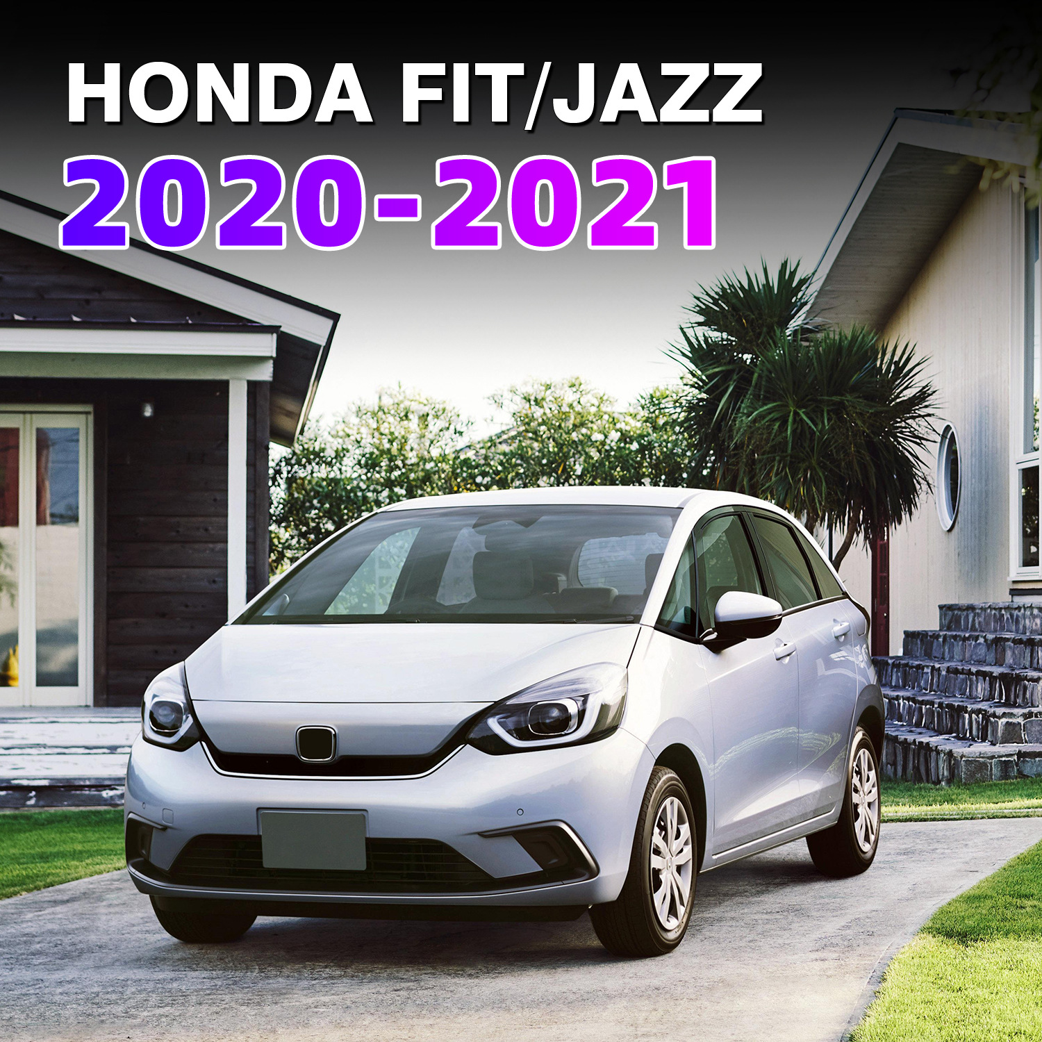 LED Headlights Assembly for Honda FIT/JAZZ GR1-8 20 21-2023 Car Upgrade Running Lights High Beam Signal Driving Light