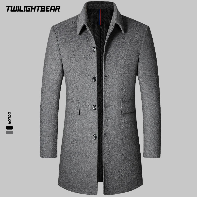 Men's Wool Blends 2023 Winter Coats Men Coat High Quality Business Casual Caots Clothing Trench Masculino T3F2102 231118