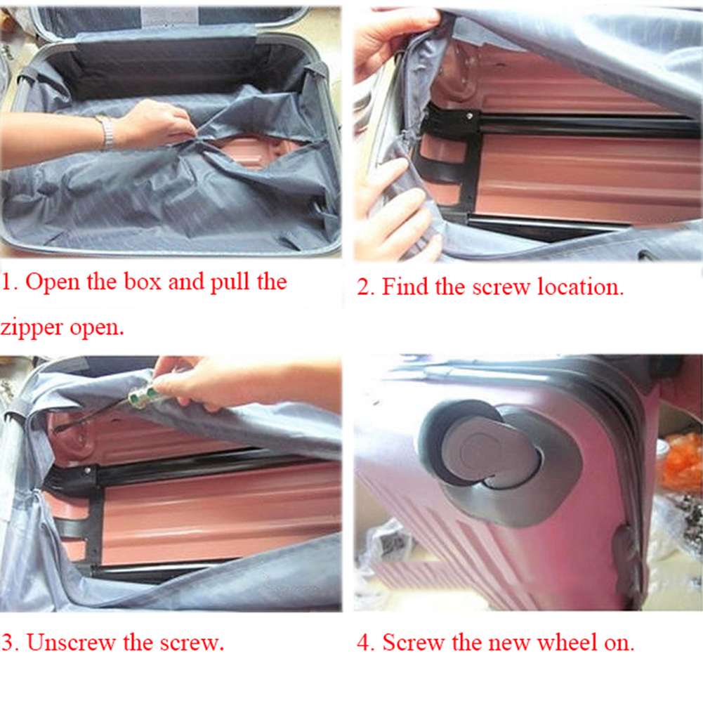 Bag Parts Accessories A01 Trolley Case Luggage Wheel Universal Travel Suitcase Parts Accessories High Quality Rubber Luggage Wheel Replacement Wheels 