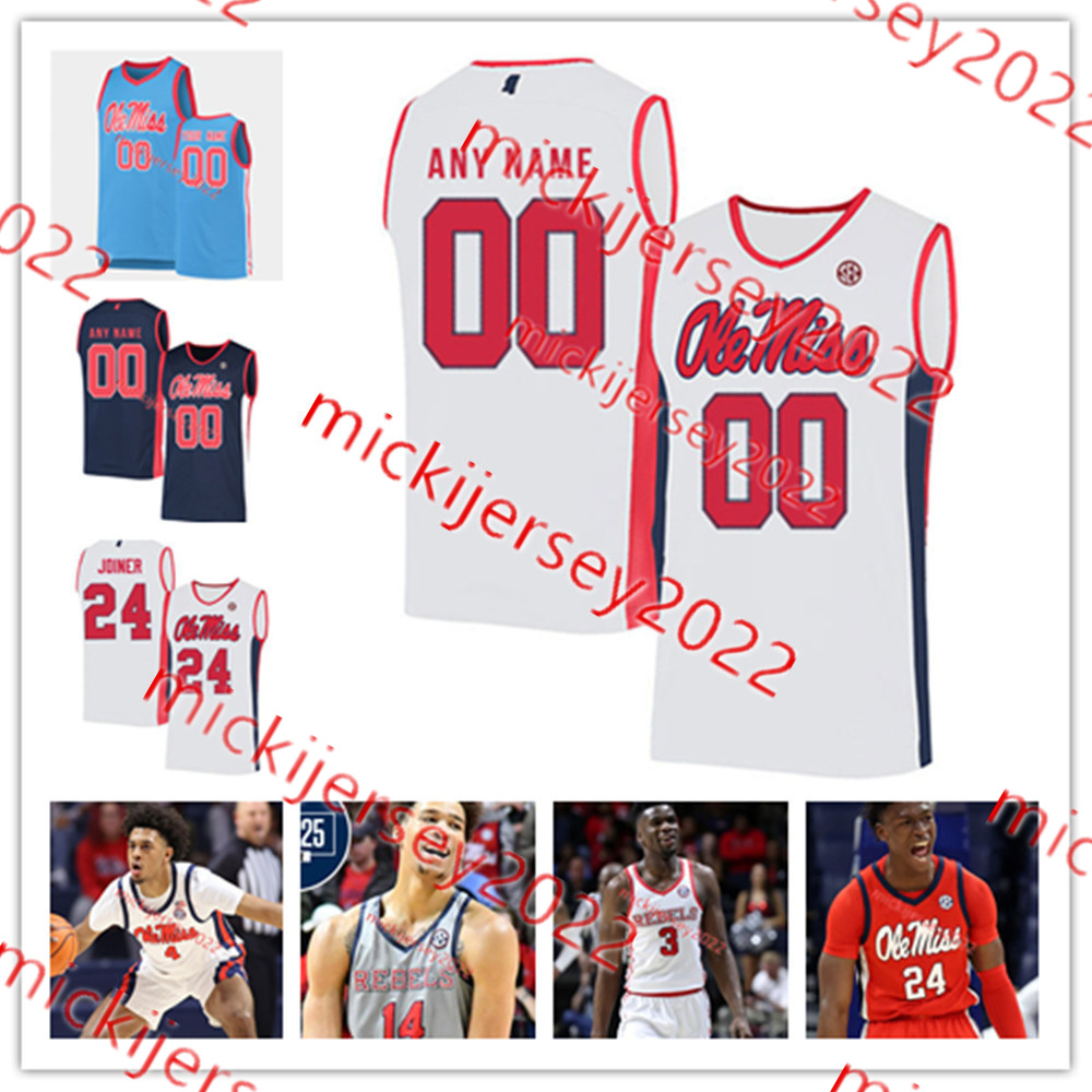 Bruce Stevens Ole Miss Basketball Jersey Terence Davis II Markel Crawford 22 Marshall Henderson 0 Shakira Austin Ole Miss Rebels Jerseys Custom Stitched Mens Yourh