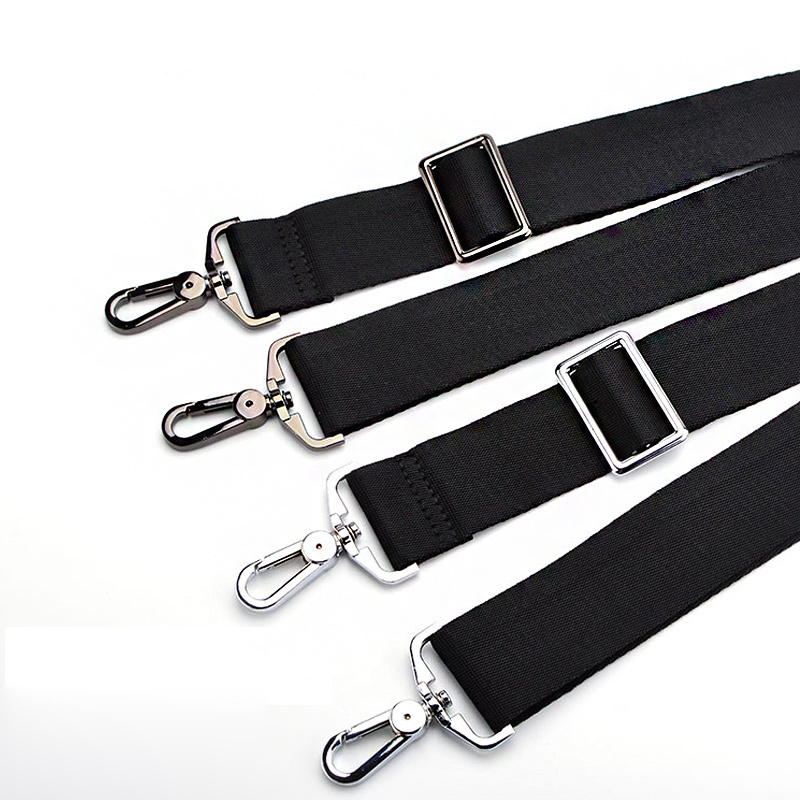Bag Parts Accessories 3.8cm Wide Computer Bag Strap Nylon for Men's Handbag Briefcase Crossbody Bag Shoulder Belts Adjustable Long Bands Black KZ