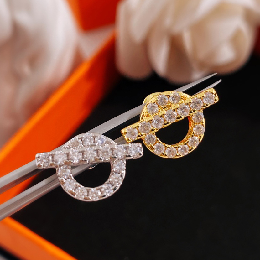 finesse earrings charm h for woman stud designer brass gold plated dia t0p advanced materials official reproductions classic