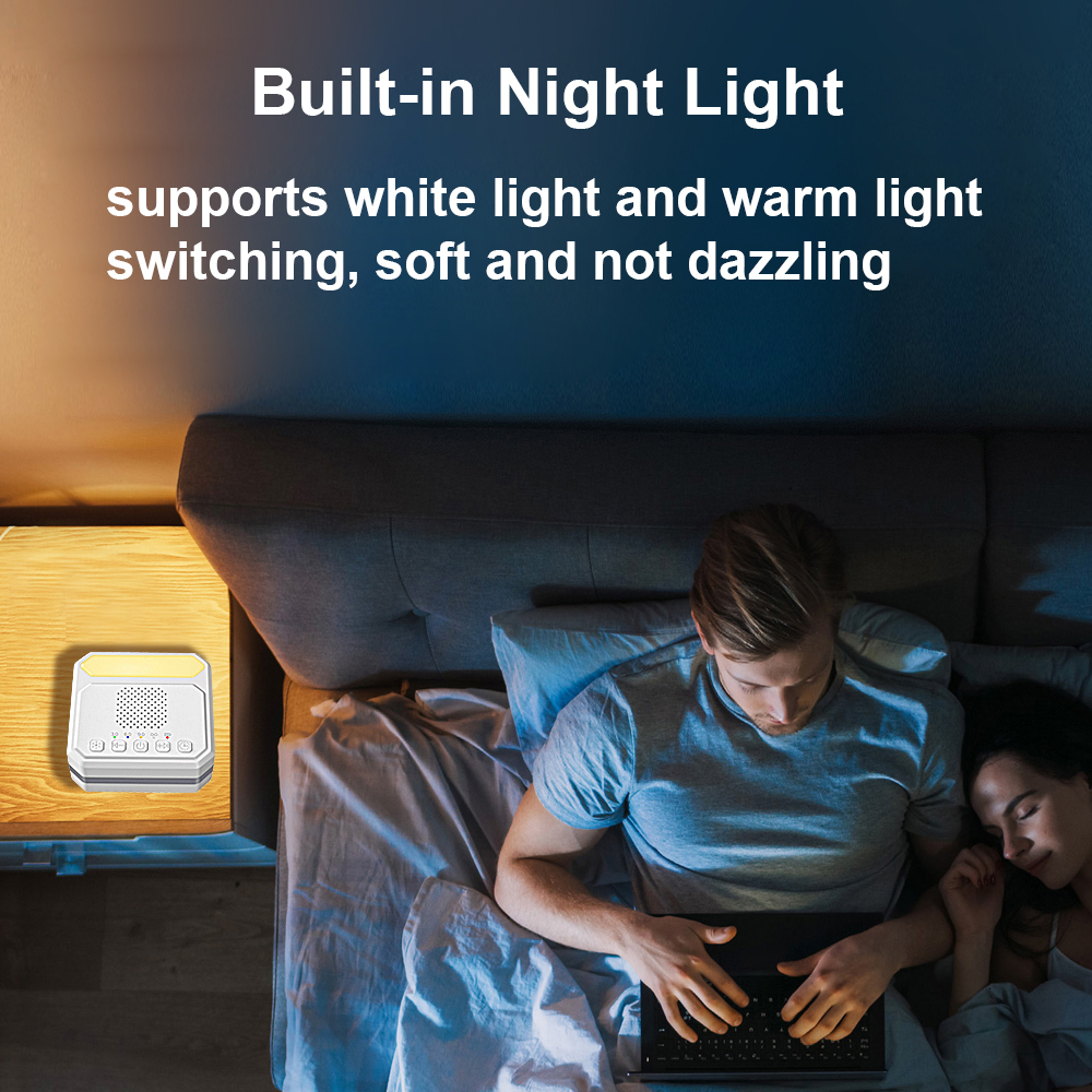 Baby Monitor Camera Baby Sleep Sound Machine Desktop White Noise Machine with Night Light 21 Soothing Music 30min/60min/90min Timer Built-in Battery 2