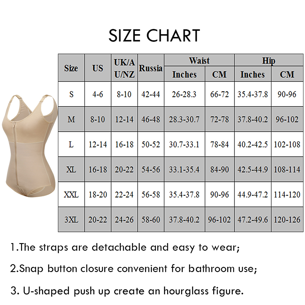 Women's Shapers HEXIN Women's Slimming Underwear Bodysuit Body Shaper Waist Shaper Shapewear Postpartum Recovery Slimming Zip and Hook Corse