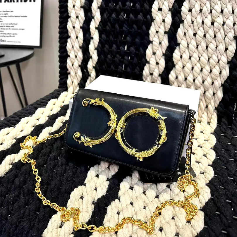Luxury GD Cross Body Bag Women Leather Handbags Purse Designer Shoulder Chain Bags Golden Square Handbag Baroque Crossbody dolce and gabanna dg d g gabbanaly bag FL8R