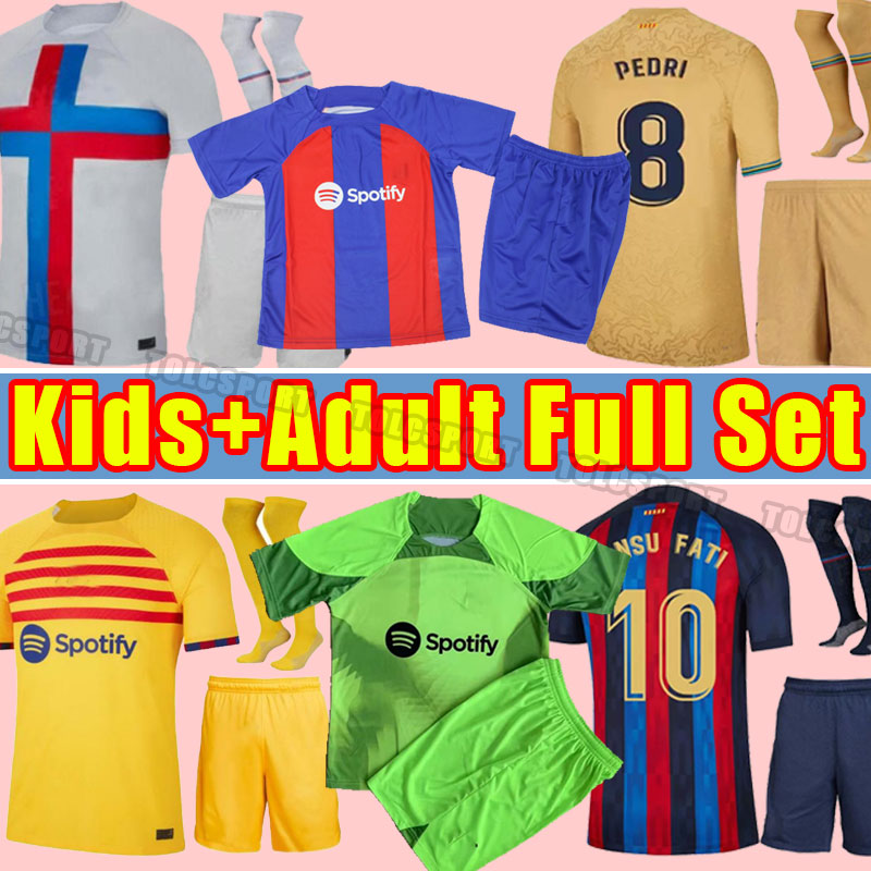 2022 ANSU FATI PEDRI soccer jerseys 22 23 LEWANDOWSKI MEMPHIS GAVI ADAMA FERRAN RAPHINHA F. DE JONG DEST shirt men bARCELONA Men Kids full set socks goalkeeper fouth, Away
2022 ANSU FATI PEDRI soccer jerseys 22 23 LEWANDOWSKI MEMPHIS GAVI ADAMA FERRAN RAPHINHA F. DE JONG DEST shirt men bARCELONA Men Kids full set socks goalkeeper fouth, Away