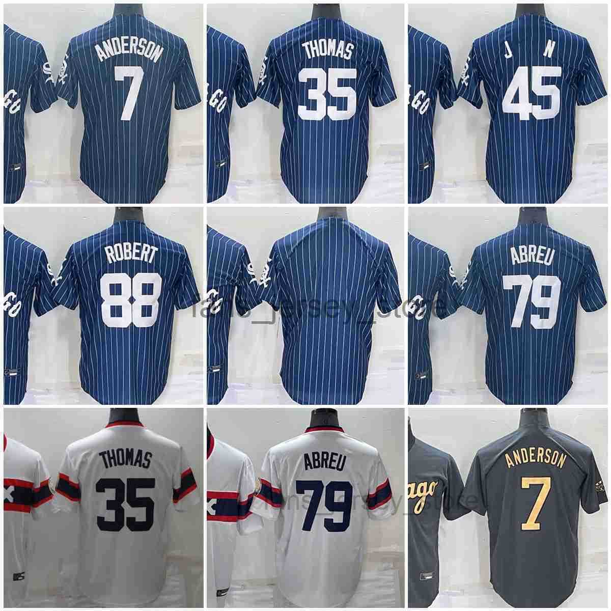 7 Tim Anderson Baseball Jersey 35 Frank Thomas #45 79 Jose Abreu 88 Luis Robert Stitched Jerseys, Same as picture
7 Tim Anderson Baseball Jersey 35 Frank Thomas #45 79 Jose Abreu 88 Luis Robert Stitched Jerseys, Same as picture
