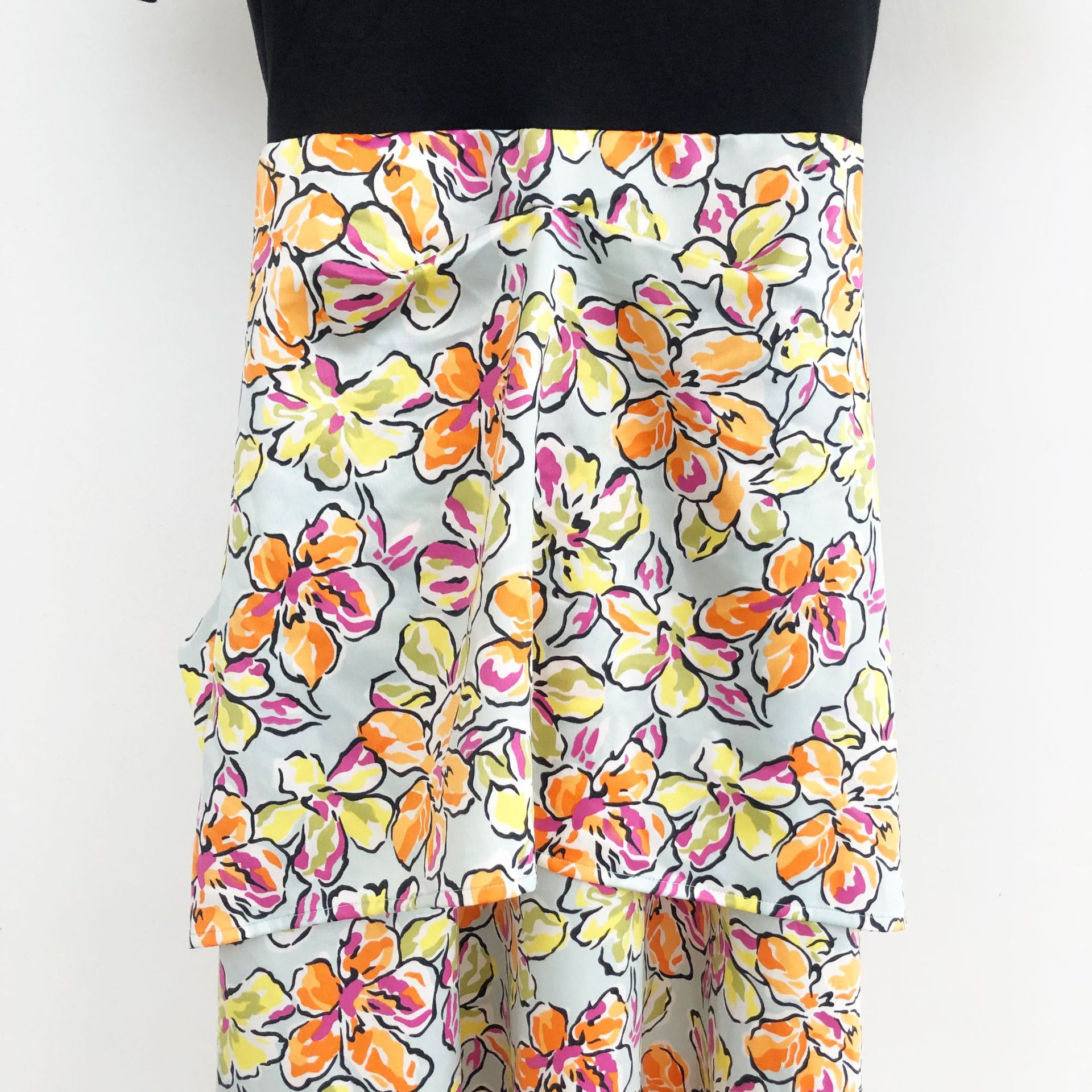 Casual Dresses Maje Floral Printed Two-Piece High Waisted Short Sleeves Dress for Women-size-s-L